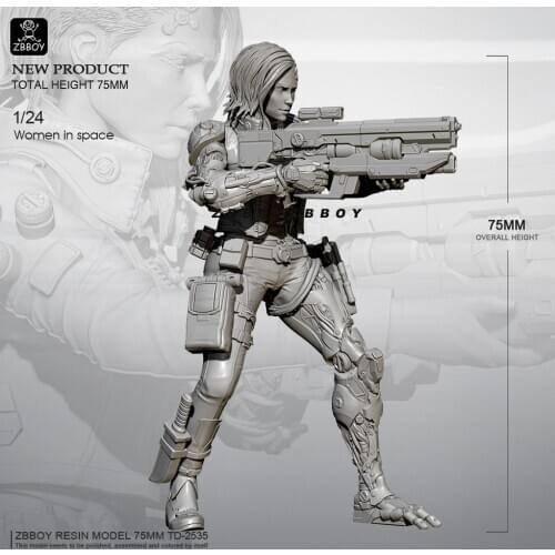 75mm Resin model kits figure beauty DIY self-assembled TD-2535