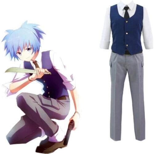 New Assassination Classroom Ansatsu Kyoushitsu Shiota Nagisa Cosplay Costumes Unisex Clothes Uniform boy girl Full set