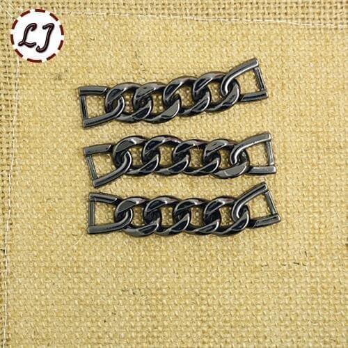 2015 new arrived 1pair/lot black shoes chain buckles for shoes belt garment decoration DIY zinc alloy sewing accessories