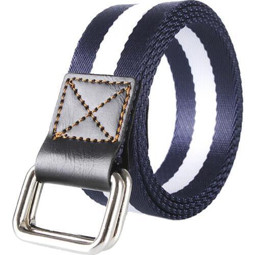 2018 New Arrival Nylon Belt Double Ring Buckle Casual Belt Waistband From Belt Factory Free Shipment 115cm