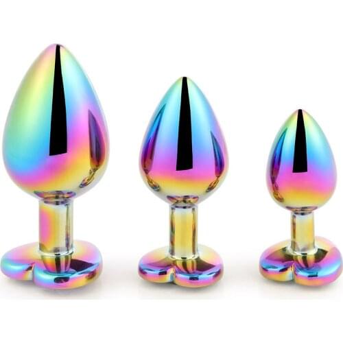 New Anal Butt Plug Stimulator Anal Gay SM Couples For Female Male Heart Shape Crystal Metal Prostate Massager Sex Toys Jewelry