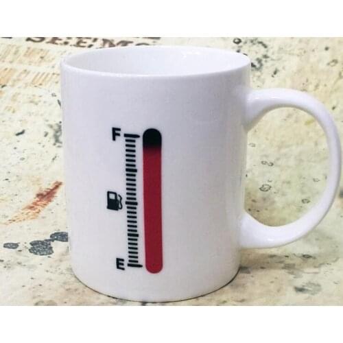 Wholesale Creative battery display color changing Ceramics mugs Discolor Coffee cup