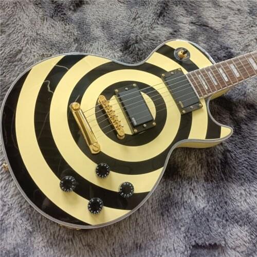 Guitarra Eléctrica personalizada, Hardware dorado, pastillas EMG, modelo Zakk, cuerpo de caoba, parte superior de Arce, envío gr