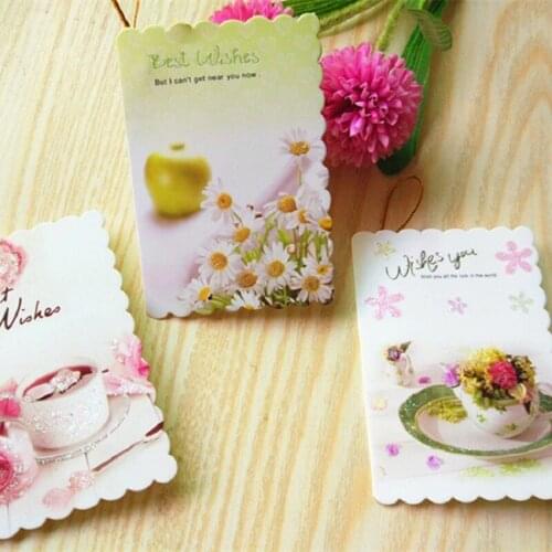 20pcs Greeting Card Valentines Day Daisy Rose Flower Stationery Confession Blessing DIY Birthday Wedding Gift Invitation Blank