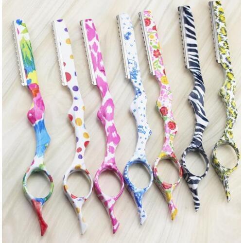 Professional 2 in 1 scissors Water Paint hair scissors thinning shears cutting scissor barber hairdressing scissors Free shiping