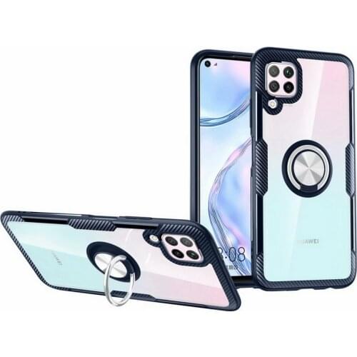 Transparent Case For Huawei P40 Lite case P30 Pro metal Bracket Finger Ring Back Cover for Huawei Mate 30 mate 20 Pro P20 Lite