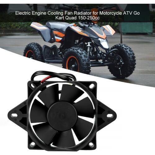 12V 15W brand new aftermarket replacement ABS Cooling Fan Radiator fit for Motorcycle ATV Go Kart Quad 150-250cc GO CART/ BIKE