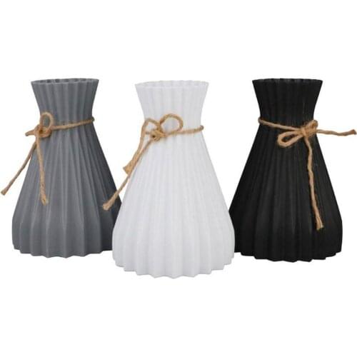 Modern Plastic Vases European Anti-ceramic Flower Vase Wedding Decorations Rattan-like Unbreakable Simplicity Basket