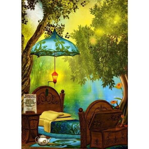 Tree Light Chair Photography Background For Photograph Accessories Child Kids Baby Vinyl Cloth Printed Backdrops Photo Studio