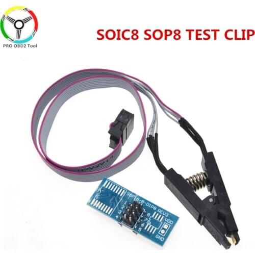 SOIC8 SOP8 Test Clip for in-circuit programming for EEPROM 93CXX/25CXX/24CXX on USB Programmer TL866 EZP2010 RT809H
