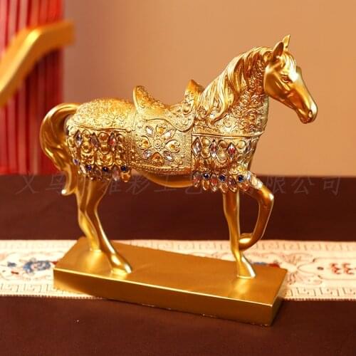 European-style animal decorations immediately make a fortune office living room porch wine cabinet home horse decorations