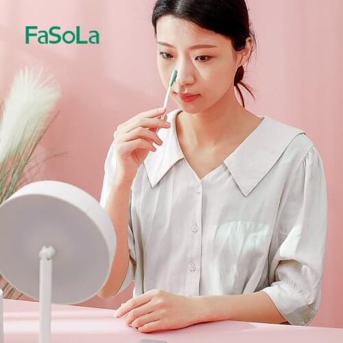 Japanese-style 2pcs Beauty Skin Care Wash Face Silicone Brush Exfoliating Nose Clean Blackhead Removal Brush Tool