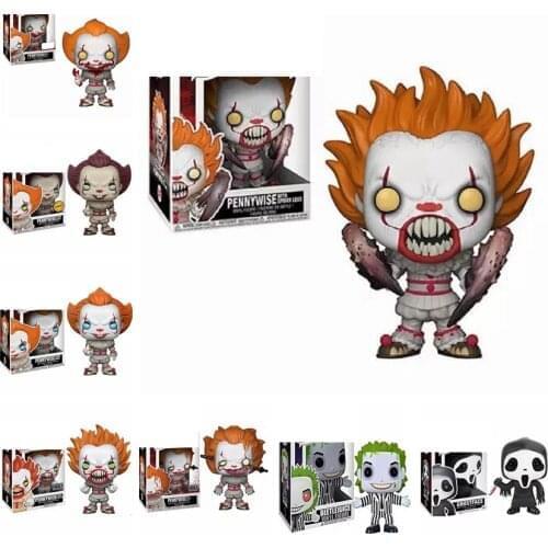 Movie Stephen King It Joker Clown Character PENNYWISE Bill Denbroug Vinyl Dolls Figure Toys For Children Christmas Halloween