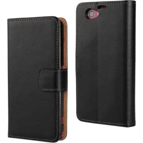 Z1 Compact High Quality Leather Card Holder Holster Z1 Mini Magnetic Flip Cover Case For Sony Xperia Z1 Compact M51w D5503