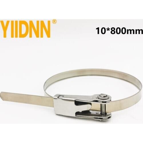 10mm width Time Saving 201/304/316 Stainless Steel Ratchet-Lokt Cable Tie for Hose Bundling,100PC