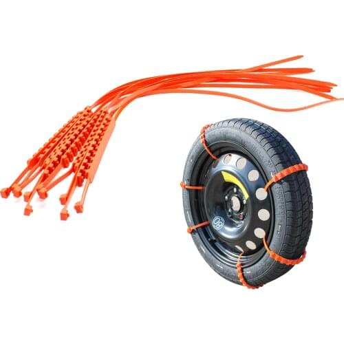 10x Plastic Anti-skid Tyre Chains Winter Driving Mud Snow Traction Tire Chains for Most Tyres
