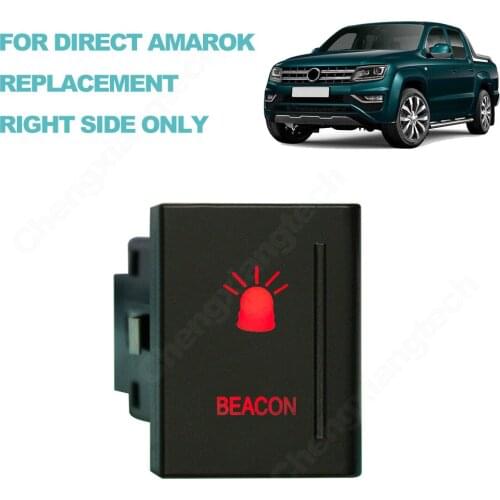 12V 3A Red Led On-Off BEACON Car Push Button Switch for VW Volkswagen Amarok Replacement Wiring Set, Right Side