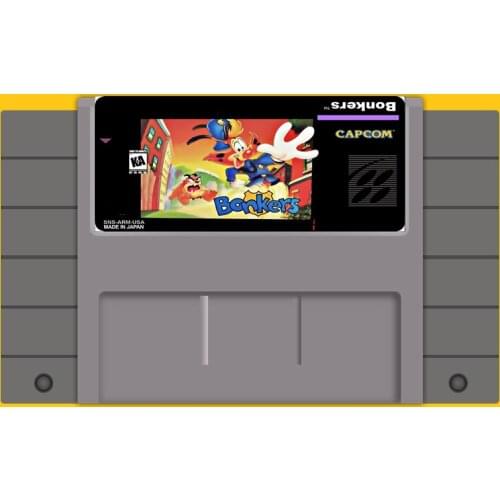 Bonkers 16 bit Big Gray Game Card For USA NTSC Game Player