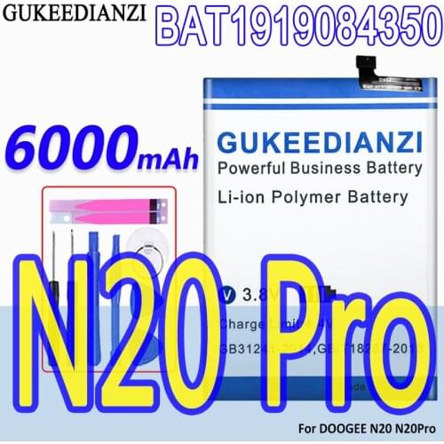 GUKEEDIANZI High Capacity Battery BAT1919084350 6000mAh for DOOGEE N20 N20Pro N20 Pro Bateria