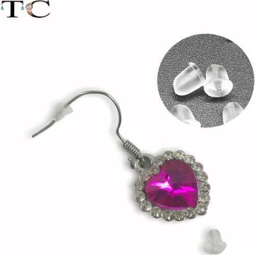 Free Shipping 1000pcs Transparent Rubber Earring Backing for Earrings 4x4mm/fashion accessory jewelry DIY