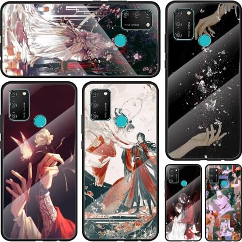 Heaven Officials Blessing Tempered Glass Cover For Honor 30 20 10 9X 8X Lite Pro Plus Silicone Phone Case Coque Shell