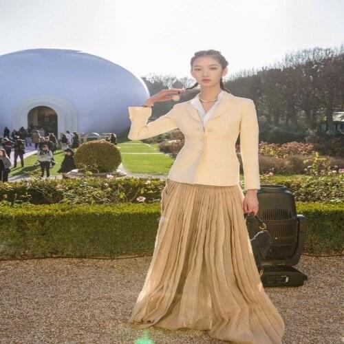 D 2021 silk wool suit jacket blazer women suit jacket white suit participants in custom import mulberry silk wool woven fabrics