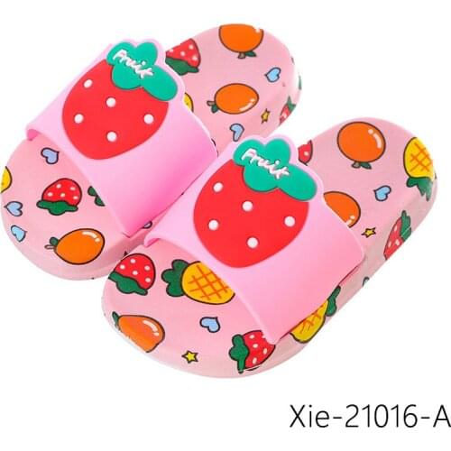 Childrens Slippers Summer Red Ins Popular Cute Cartoon Fruit Cool Slippers for Toddler Baby Kids Boys Girls Shoes
