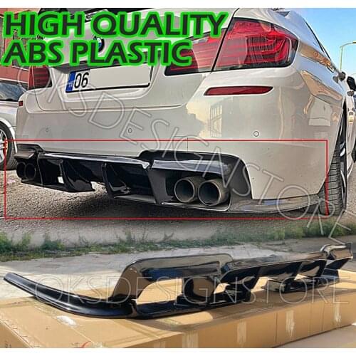 For BMW F10 520i 520d 530d 528i 535i 535d 550i 550d M TECH Rear Bumper Diffuser 3 PIECE ABS Plastic Black Rear Diffuser Bumper