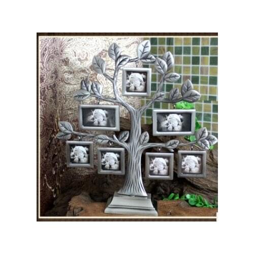 European tree shaped photo frame zinc alloy handicraft photo frame gives baby one year old home decoration gift