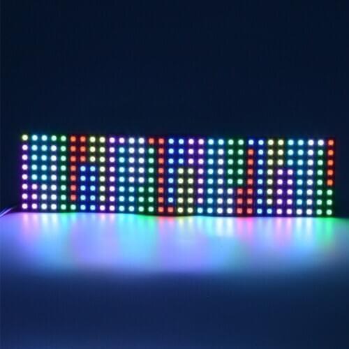 8x32 Pixels WS2812B Digital Matrix Flexible LED Programmed 8*32 2812 Panel Screen Individually Addressable RGB Display Board
