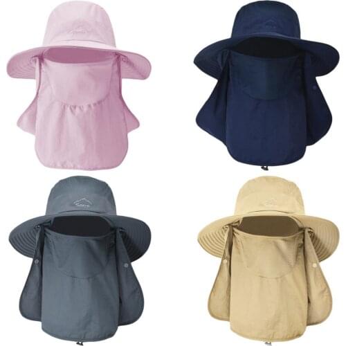 Fisherman Sunhat Outdoor Quick-drying Breathable Face Cover Summer Outdoor Sun Hat Male Female Face Cover Hat Foldable Sun Cap