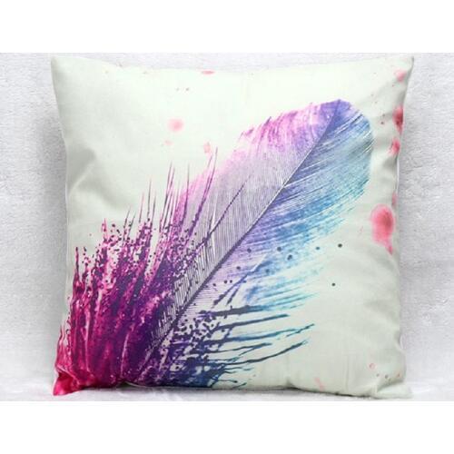 Feather Printing Short Plush Home Decorative Pillows Sofa Decor Cushion Cover Car Seat Cushions Cover Back almofadas funda cojin