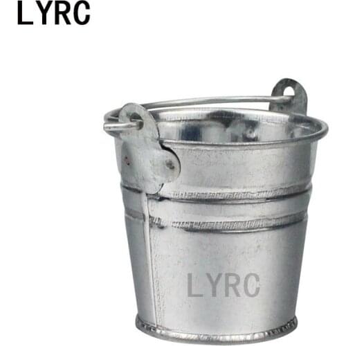1/10 Scale Accessories Mini Metal Pail Bucket for RC Crawler Car Axial SCX10 Traxxas TRX4 Tamiya CC01 RC4WD D90 TF2 Simulation