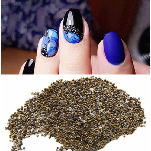 Mini Caviar Nail Art Charm Glass Caviar Beads Tiny 3D Micro Pixie Mermaid Nails Art Manicure Decoration Tools Ball Nail Art DIY