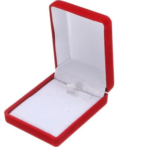 Fashion Red Jewelry Box Ring Earring Holder Showcase Tool Red Velvet Wedding Jewelry Packaging & Display Wholesale Accessories