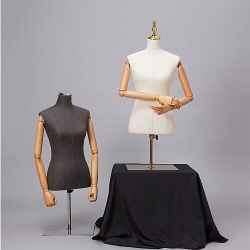 Fashion Model Female Half Body Mannequin Large Bust Model Rack Stage Model Dummy Display Stand