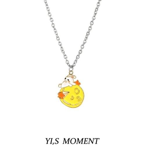 Fashion Choker Necklaces for Women 2020 Rabbit planet Chain Necklace Women Men Punk Chains Jewelry Gift