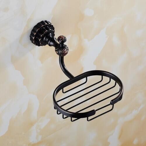 New Soap Dishes Antique Bronze Finish Brass Decorative Soap Basket Soap Dish Carved Soap Holder Bathroom Accessories