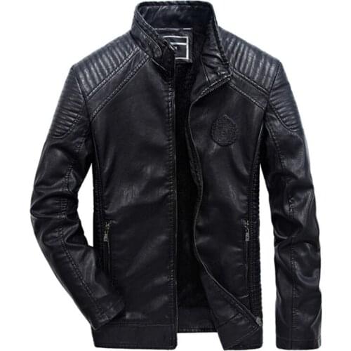 Novel Men Leather Jackets New Degisn Casual Motorcycle Leather Jacket Coats jaqueta de couro masculina Plus Size L-6XL