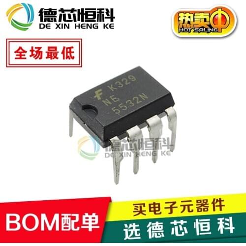 New original imported NE5532N NE5532 American Fairchild F dual operational amplifier straight plug DIP8