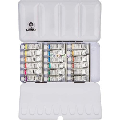 Schmincke Horadam Aquarell 5ml Paint Tube Metal Set, Set of 18 Colors (74118097)