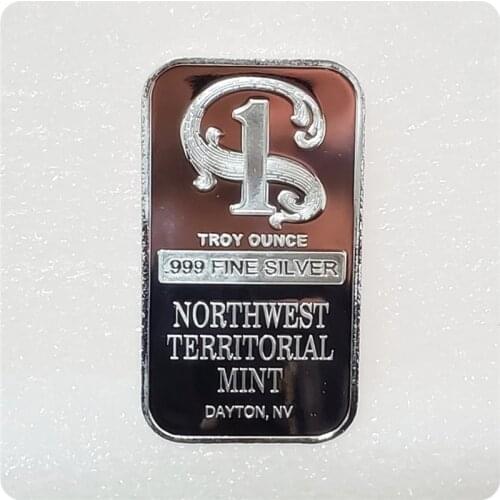 Northwest Territorial Mint Dayton NV 1 Troy Ounce .999 Fine Sliver Plated Bar Replica Bullion Bar Sliver Coin Collection