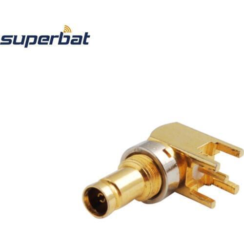 Superbat 75 Ohm 1.0/2.3(CC4/SSA) thru hole Female Jack Bulkhead Right Angle Vertica RF Coaxial Connector