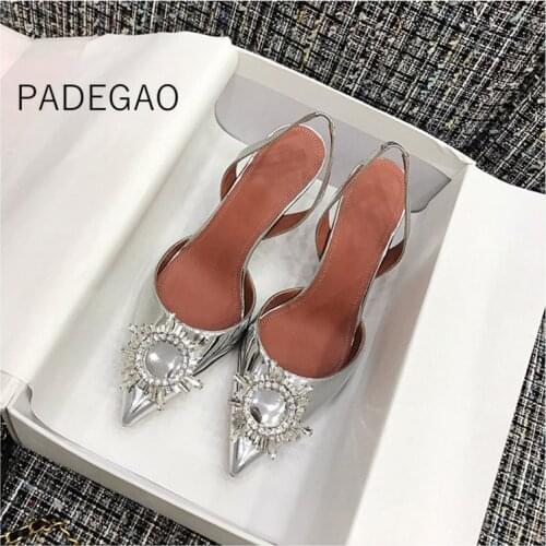 Women Shoes 2019 Summer Fashion Sexy Sandals Elegant Party Korean Crystal High Heel Sandals Women