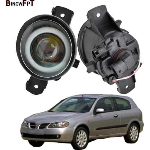 1 Pair Angel eye LED Fog Light For Nissan Almera 2/II Hatchback (N16) 2001 2002 2003 2004 2005 2006