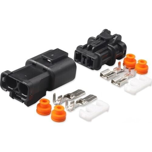 100 Sets Female Male Kit Auto 2 Pin Electrical Plug Cable Pin Header Connector 7123-6423-30