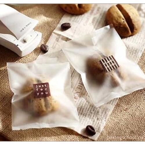 100pcs 8.5x11cm Simple Style Heat Seal Cookie Packaging Bag for Bakery Gift Biscuits Candy Muffin Packing