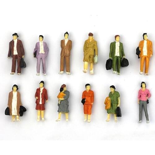 100Pcs/Set People Figure Portable Exquisite Texture ABS Vivid Painted Figure for Sand Table Model