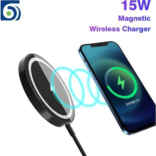 15W Magnetic Wireless Charger USB C Interface Portable Wireless Charging For 12 Mini 11 Pro XS Max X Magsafing Wireless Chargers