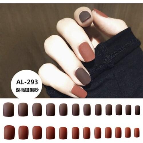 24 Pcs Of Short Medium And Long Fake Nails Polished Artificial Embossed Glue Full Set Of Fashionable Daily Nail Art Nail Patches